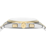 Emporio Armani Elegant Chronograph Cream Dial Two Tone Steel Strap Watch for Men - AR11605