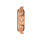 Tissot PRS 516 Chronograph Black Dial Rose Gold Steel Strap Watch for Men - T149.417.33.051.00