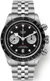 Tudor Black Bay Chrono Black Dial Silver Steel Strap Watch for Men - M79360N-0013