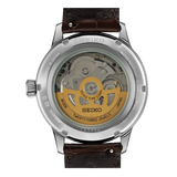 Seiko Presage Cocktail Time Automatic Blue Dial Brown Leather Strap Watch for Men - SRPK15K1