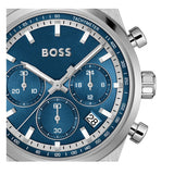 Hugo Boss Candor Chronograph Blue Dial Silver Steel Strap Watch for Men - 1514250