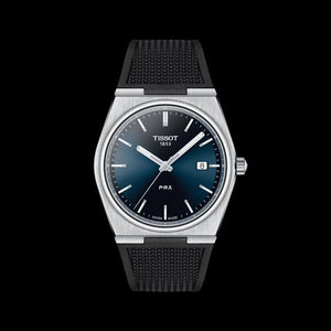 Tissot PRX Blue Dial Black Rubber Strap Watch For Men - T137.410.17.041.00