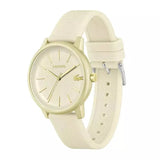 Lacoste 12.12 Beige Dial Beige Silicone Strap Watch for Men - 2011239