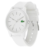 Lacoste 12.12 White Dial White Silicon Strap Watch for Men - 2010984