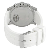 Guess Confetti Crystal Black Dial White Silicone Strap Watch For Women - W1098L1