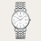 Longines Presence Automatic White Dial Silver Steel Strap Watch for Men - L4.921.4.12.6