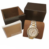 Michael Kors Madelyn Silver Dial Two Tone Steel Strap Watch for Women - MK6288