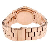 Marc Jacobs Amy Brown Dial Rose Gold Steel Strap Watch for Women - MBM3167