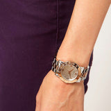 Marc Jacobs Amy Silver Dial Two Tone Steel Strap Watch for Women - MBM3194