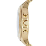Marc Jacobs Blade Chronograph Black Dial Gold Steel Strap Watch for Women - MBM3309