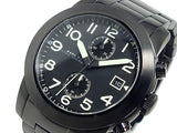 Marc Jacobs Larry Chronograph Black Dial Black Steel Strap Watch for Men - MBM5052