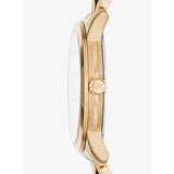 Michael Kors Runway Mercer Mother of Pearl White Dial Two Tone Steel Strap Watch For Women - MK6674