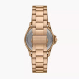 Michael Kors Everest Three Hand Quartz Black Dial Gold Steel Strap Watch For Men - MK9140