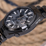 Citizen Tsuyosa Automatic Camouflage Black Dial Black Steel Strap Watch For Men - NJ0155-87E