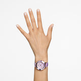 Swarovski Octea Lux Chrono Purple Dial Purple Leather Strap Watch for Women - 56322638