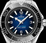 Omega Seamaster Planet Ocean 6000M Co Axial Master Chronometer Blue Dial Silver Steel Strap Watch for Men - 21530462103001