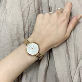 Emporio Armani Arianna Mother of Pearl Dial Gold Steel Strap Watch For Women - AR11198