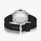 Lacoste Tiebreaker Chronograph Black Dial Black Silicone Strap Watch for Men - 2011152