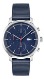 Lacoste Replay Chronograph Blue Dial Blue Leather Strap Watch for Men - 2011176