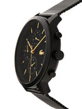 Lacoste Replay Black Dial Black Steel Strap Watch for Men - 2011194