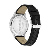 Lacoste Madrid Gray Dial Black Leather Strap Watch for Men - 2011032