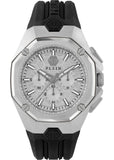 Philipp Plein Octagon Silver Dial Black Silicone Strap Watch for Men  - PWTBA0123