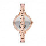 Michael Kors Jaryn Analog Gold Dial Pink Steel Strap Watch For Women - MK4343