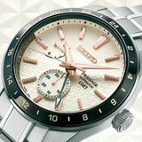Seiko Presage Sharp Edged Series Automatic GMT Champagne Dial Silver Steel Strap Watch For Men - SPB273J1