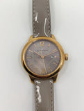 Burberry The Classic Quartz Grey Dial Grey Leather Strap Watch For Women - BU10119