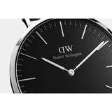 Daniel Wellington Classic Bayswater Black Dial Black NATO Strap Watch For Women - DW00100282