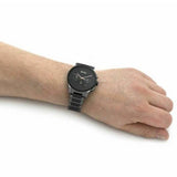 Hugo Boss Peak Chronograph Black Dial Black Steel Strap Watch for Men - 1513814