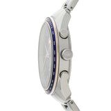 Lacoste Boston Chronograph Blue Dial Silver Steel Strap Watch for Men - 2011081