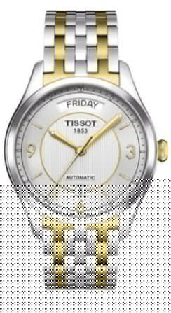 Tissot T Classic T One Automatic Silver Dial Two Tone Steel Strap Watch For Men - T038.430.22.037.00