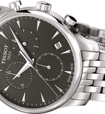 Tissot T Classic Tradition Chronograph Black Dial Silver Steel Strap Watch For Men - T063.617.11.067.00