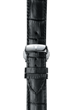 Tissot T Classic Bridgeport Black Dial Black Leather Strap Watch For Women - T097.010.16.058.00