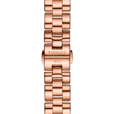 Tissot T Wave Mother of Pearl Dial Rose Gold Steel Strap Watch For Women - T112.210.33.113.00