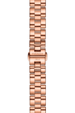 Tissot T Wave Cream Dial Rose Gold Steel Strap Watch For Women - T112.210.33.451.00