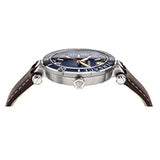 Versace Greca Sport Analog Blue Dial Brown Leather Strap Watch For Men - VEZ300121