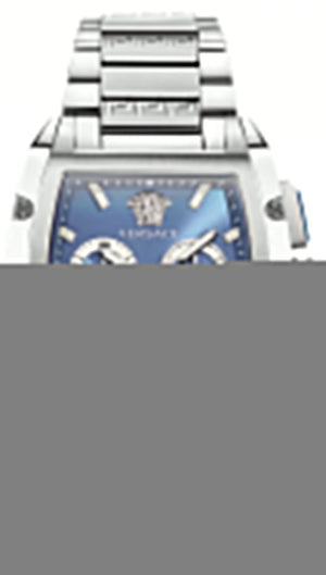 Versace Dominus Chronograph Blue Dial Silver Steel Strap Watch For Men - VE6H00423