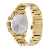 Versace Greca Dome Chronograph Black Dial Gold Steel Strap Watch for Men - VE6K00523
