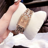 Guess Mod Heavy Metal Diamonds Rose Gold Dial Rose Gold Steel Strap Watch for Women - W0072L3