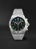 Breitling Chronomat B01 42mm Green Dial Silver Steel Strap Watch for Men - AB01343A1L1A1