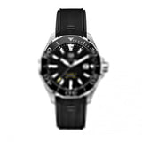 Tag Heuer Aquaracer Calibre 5 Automatic Black Dial Black Rubber Strap Watch for Men - WAY201A.FT6142
