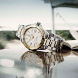 Tag Heuer Aquaracer Calibre 5 Automatic White Dial Two Tone Steel Strap Watch for Men - WAY2151.BD0912