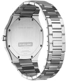 D1 Milano Ultra Thin Olympic Blue Dial Silver Steel Strap Watch for Men - D1-UTBJ35