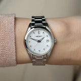 Seiko Diamond Silver Dial Silver Steel Strap Watch for Women - SUR579P1