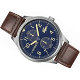Lacoste Continental Blue Dial Brown Leather Strap Watch for Men - 2011040