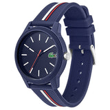 Lacoste 12.12 Blue Dial Two Tone Silicon Strap Watch for Men - 2011070